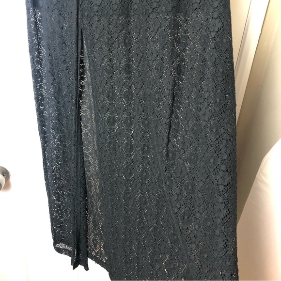 VOLCOM EUC Black Lace Boho Maxi Skirt - Size Large 14 - Picture 9 of 13
